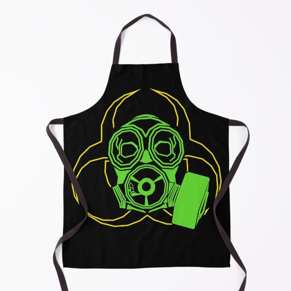 Item preview, Biohazard Skull Gas Mask – Toxic Green & Hazard Yellow designed and sold by Neon_Ronin.