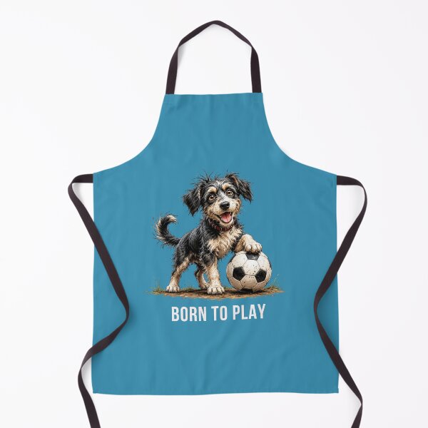 Item preview, Born to Play – Soccer Scruffy Dog Illustration designed and sold by PAPIRO SIGLO XXI.