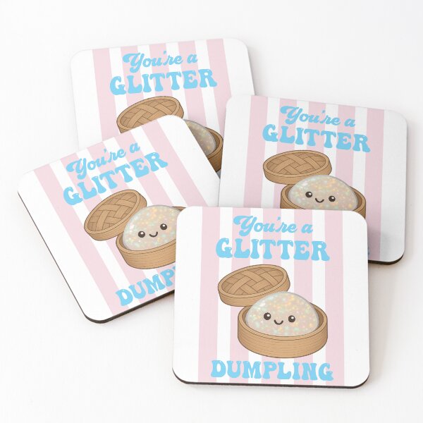 Item preview, You're a Glitter Dumpling – Cute Kawaii Squishy Dumpling Design designed and sold by EmeraldeaArt.