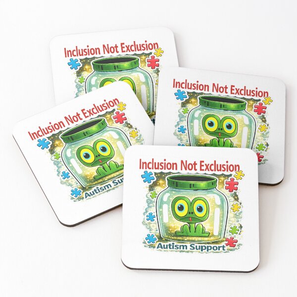 Item preview, Inclusion Not Exclusion – Autism Support Frog designed and sold by Mother Daughter Drawings .