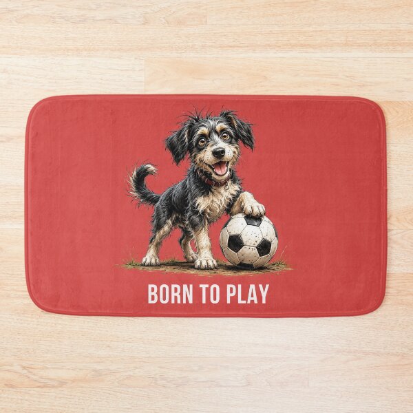 Item preview, Born to Play – Soccer Scruffy Dog Illustration designed and sold by PAPIRO SIGLO XXI.