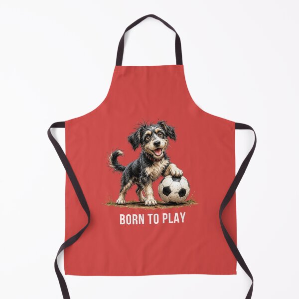 Item preview, Born to Play – Soccer Scruffy Dog Illustration designed and sold by PAPIRO SIGLO XXI.