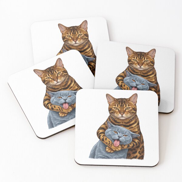 Item preview, Cute Domestic Cat fighting Small Kitten designed and sold by TeeARTHY.