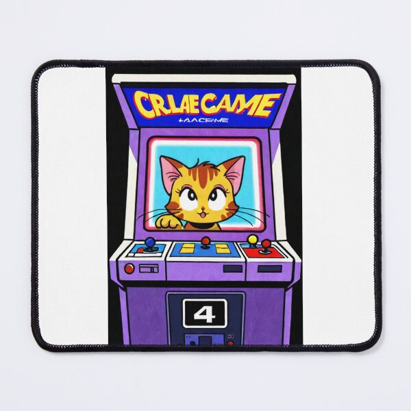 Item preview, Retro Gaming - Cat Arcade Cabinet Blue Marquee designed and sold by DoodyPets.