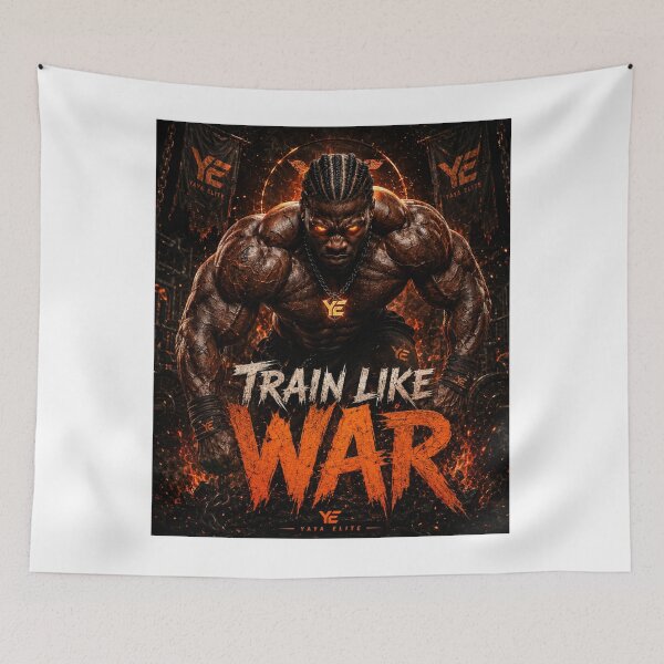 Item preview, TRAIN LIKE WAR – YAYA ELITE Dark Gym Motivation Design designed and sold by YAYA ELITE STREETWEAR.