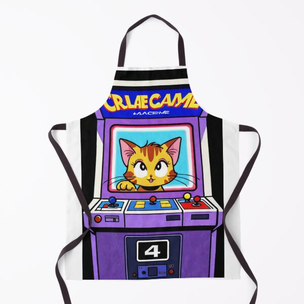 Item preview, Retro Gaming - Cat Arcade Cabinet Blue Marquee designed and sold by DoodyPets.