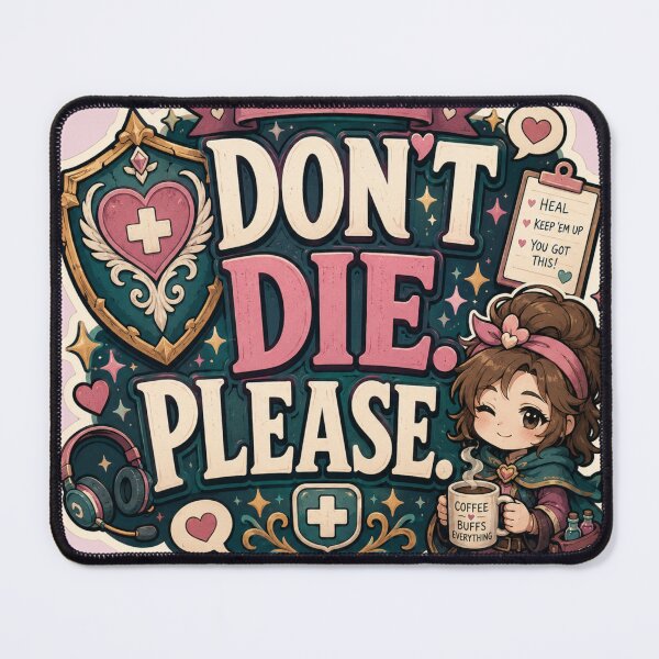 Item preview, Don’t Die Please Guild Mom Gamer designed and sold by Super Glopz.