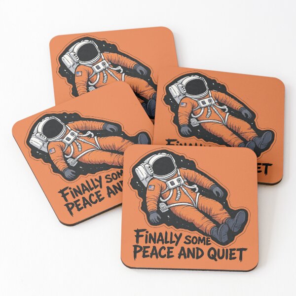 Item preview, Finally Some Peace And Quiet Astronaut Funny Sticker designed and sold by BooDesignStudio.
