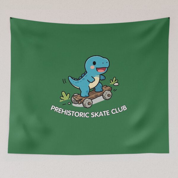 Item preview, Prehistoric Skate Club – Cute Dinosaur Skateboarding Design designed and sold by BCapybara.