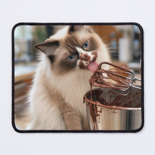 Item preview, Ragdoll Cat Licking the Mixer designed and sold by Maria Dryfhout.