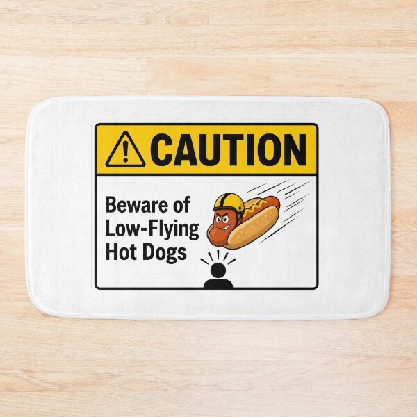 Item preview, Beware of Low-Flying Hot Dogs designed and sold by aistrokeofart.