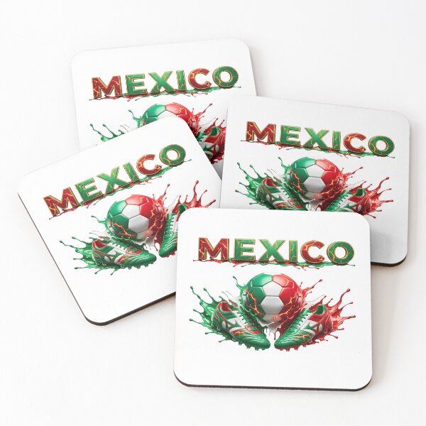 Item preview, Mexico Soccer Ball and Cleats | Mexican Football Fan Design | Green White Red Sports Graphic designed and sold by ArtSpark Studio.