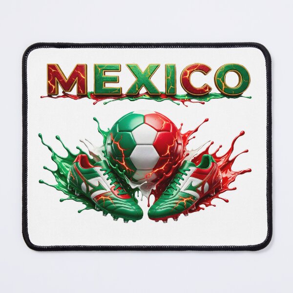 Item preview, Mexico Soccer Ball and Cleats | Mexican Football Fan Design | Green White Red Sports Graphic designed and sold by ArtSpark Studio.