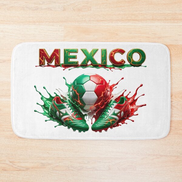 Item preview, Mexico Soccer Ball and Cleats | Mexican Football Fan Design | Green White Red Sports Graphic designed and sold by ArtSpark Studio.