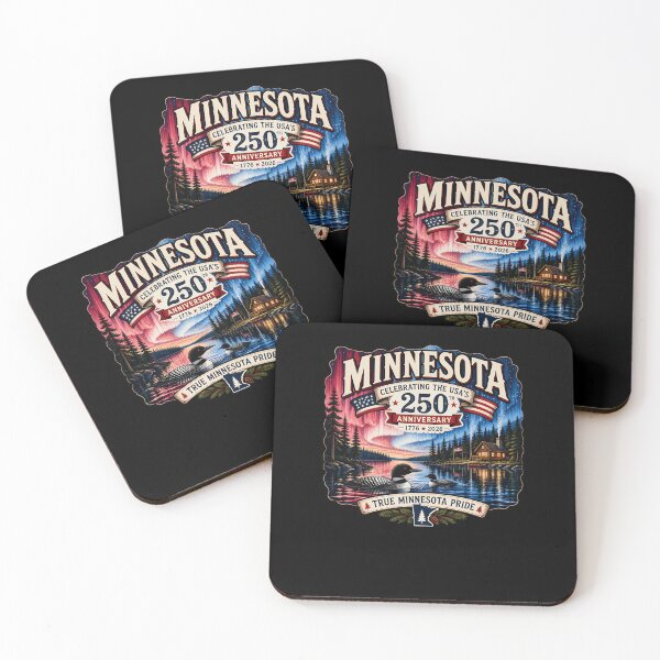 Item preview, Minnesota 250th Anniversary USA Loon Aurora Borealis designed and sold by No Limits T-Shirts.