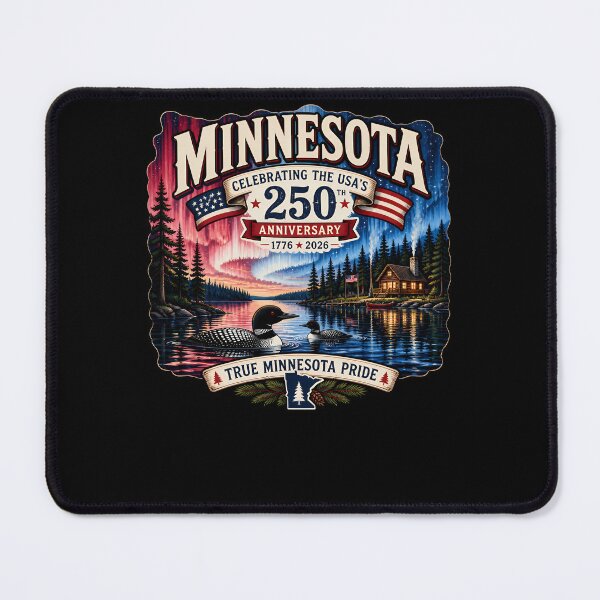Item preview, Minnesota 250th Anniversary USA Loon Aurora Borealis designed and sold by No Limits T-Shirts.