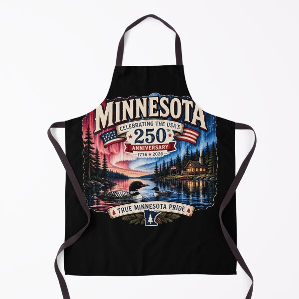 Item preview, Minnesota 250th Anniversary USA Loon Aurora Borealis designed and sold by No Limits T-Shirts.