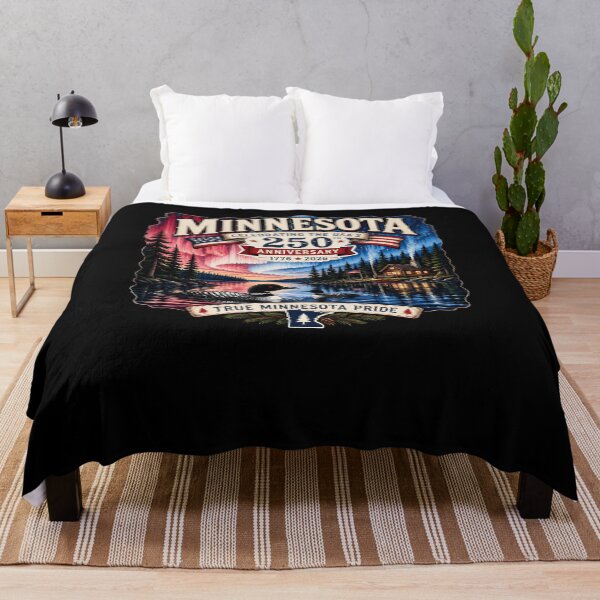 Item preview, Minnesota 250th Anniversary USA Loon Aurora Borealis designed and sold by No Limits T-Shirts.
