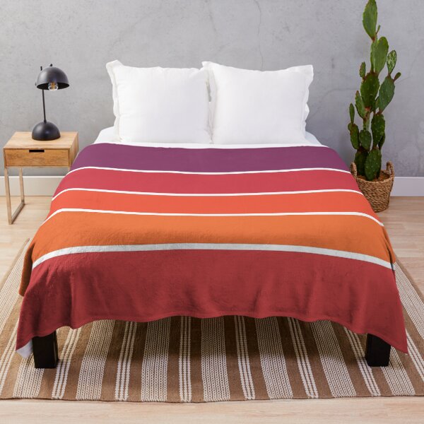 Item preview, 70s Florida Sunset Vintage Retro Stripes in Purple, Coral and Orange designed and sold by Deutschic.