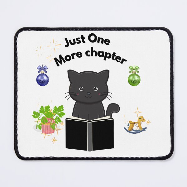 Item preview, Just One More Chapter Cute Black Cat Reading Book Nerd designed and sold by vibecraft_studio2.