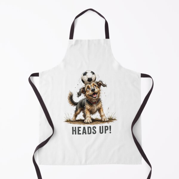 Item preview, Heads Up – Soccer Scruffy Dog Illustration designed and sold by PAPIRO SIGLO XXI.