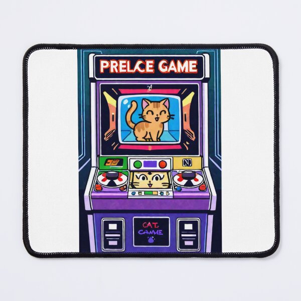 Item preview, Retro Gaming - Cat Arcade Cabinet Purple Neon designed and sold by DoodyPets.