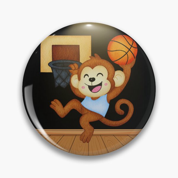 Item preview, Funny Pastel Basketball Monkey designed and sold by kndcreative.