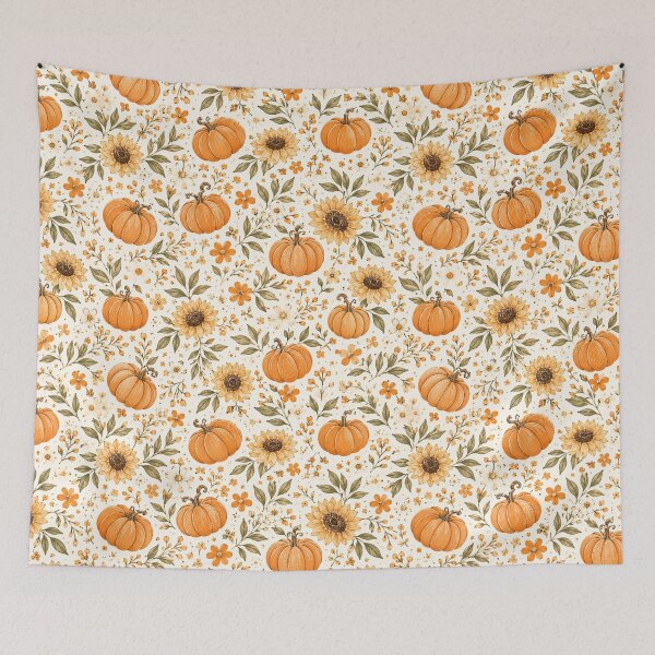 Item preview, Vintage Pumpkin Pattern Scrapbook Gift for mom or her | Rustic Sunflower Print Stationery Gift for students or teachers | Cozy Autumn Floral Design Gift for girls | Botanical Thanksgiving Pattern Gift designed and sold by VivaFy.