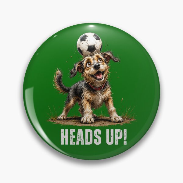 Item preview, Heads Up – Football Scruffy Dog Illustration designed and sold by PAPIRO SIGLO XXI.