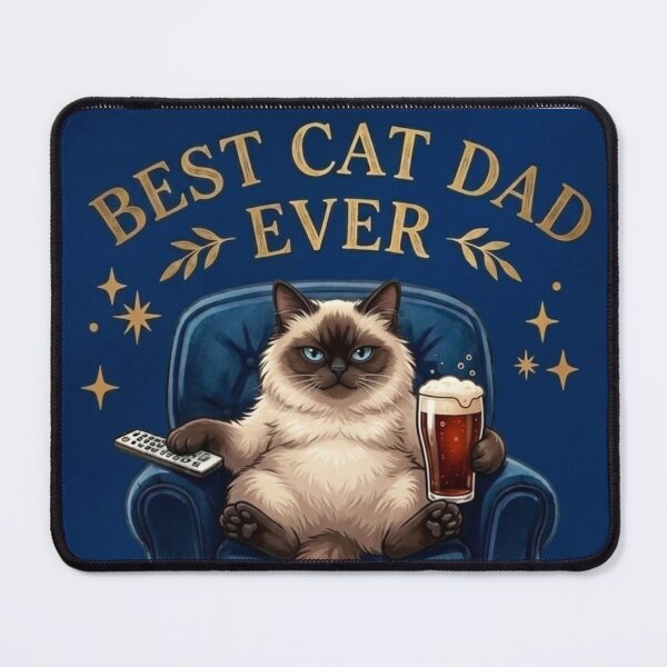 Item preview, Best Cat Dad Ever Shirt Funny Siamese Cat Beer Remote Gift designed and sold by IRON SIREN.