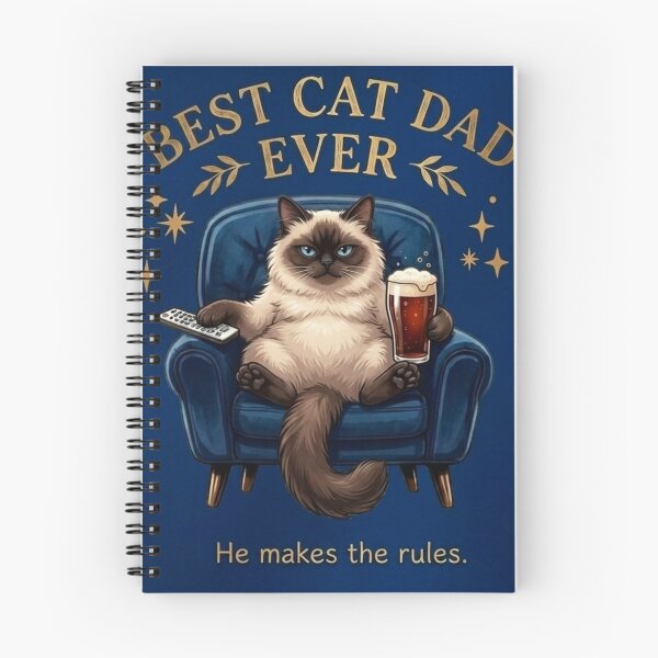 Item preview, Best Cat Dad Ever Shirt Funny Siamese Cat Beer Remote Gift designed and sold by IRON SIREN.