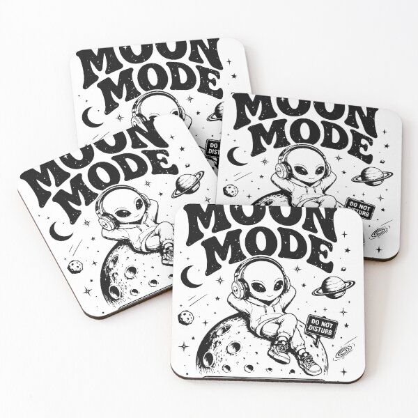 Item preview, Moon Mode Do Not Disturb Alien T-Shirt | Cute Spacecore Graphic Tee | Introvert Aesthetic Oversized Shirt designed and sold by 3dipple.