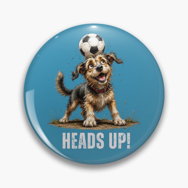 Item preview, Heads Up – Football Scruffy Dog Illustration designed and sold by PAPIRO SIGLO XXI.