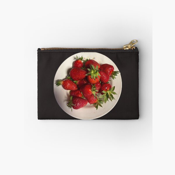 Item preview, Fresh Red Strawberries on White Plate Summer Botanical Art designed and sold by Utopian-Magic.