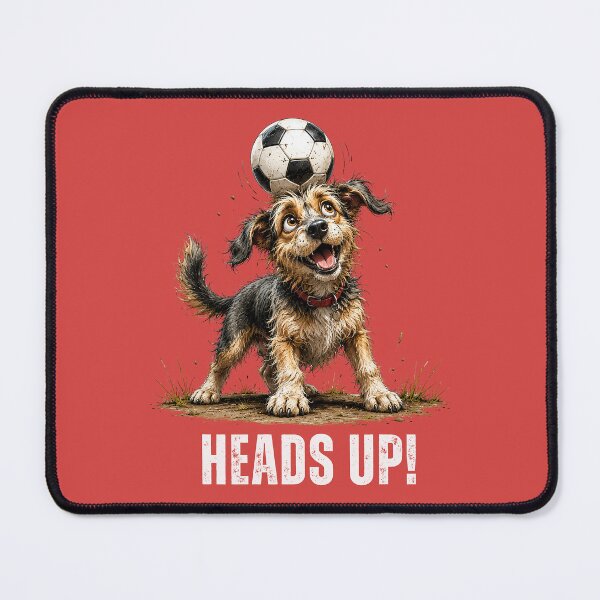Item preview, Heads Up – Football Scruffy Dog Illustration designed and sold by PAPIRO SIGLO XXI.