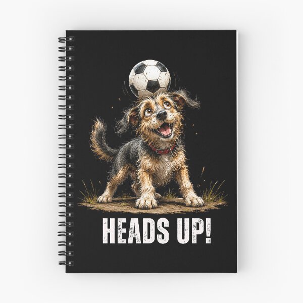 Item preview, Heads Up – Football Scruffy Dog Illustration designed and sold by PAPIRO SIGLO XXI.