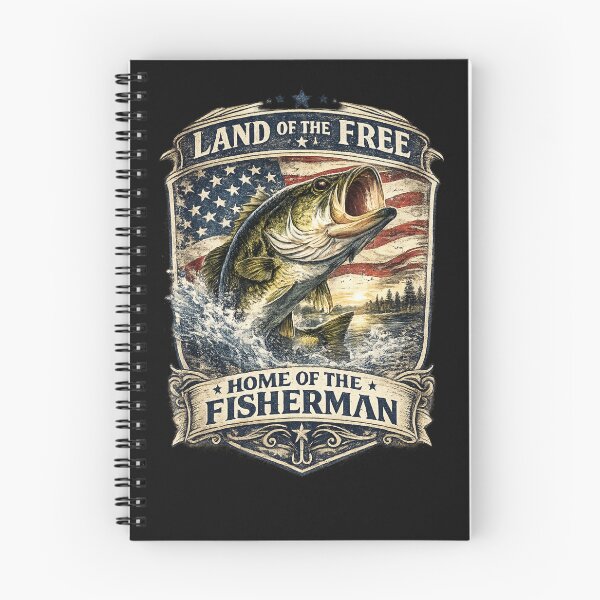 Item preview, Land of the Free Home of the Fisherman Bass Fishing designed and sold by RawEdgeStudios.