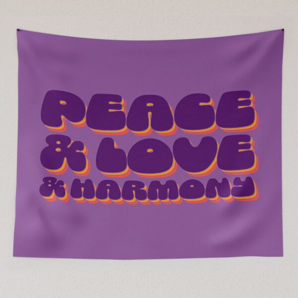 Item preview, Peace & Love & Harmony - Aubergine designed and sold by sillyjess.