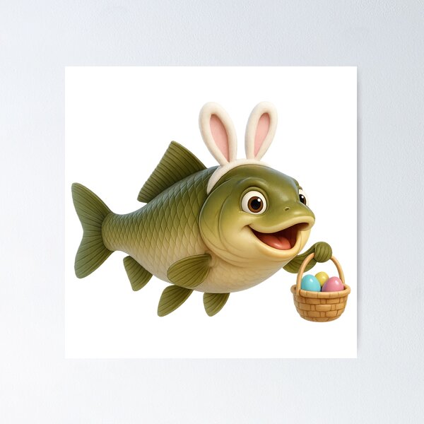 Item preview, Easter Grass Carp designed and sold by Sillytoe.
