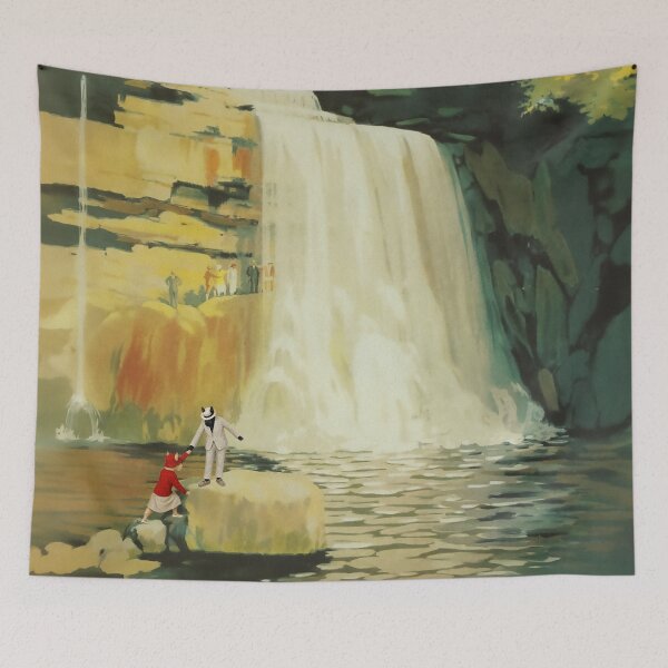 Item preview, Ingleton Falls Vintage Railway Travel Poster designed and sold by CJChronicles.