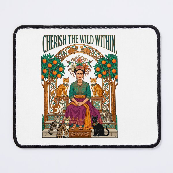 Item preview, Frida Kahlo Orange Tree and Cats designed and sold by TeeARTHY.