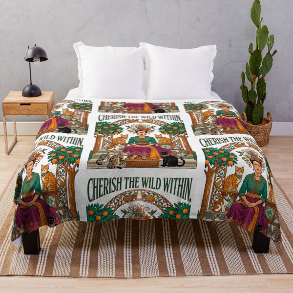 Item preview, Frida Kahlo Orange Tree and Cats designed and sold by TeeARTHY.