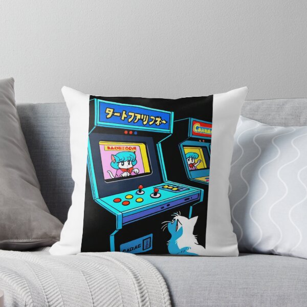 Item preview, Retro Gaming - Cat Girl Japanese Arcade Cyan designed and sold by DoodyPets.