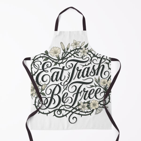 Item preview, Eat Trash Be Free - Floral Dark Academia Quote designed and sold by Retro Mood Co.