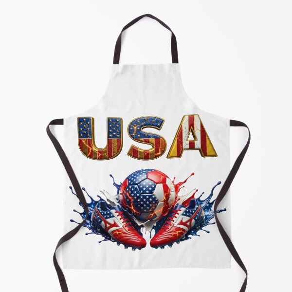 Item preview, USA Soccer Ball & Cleats – American Football Fan Design designed and sold by ArtSpark Studio.