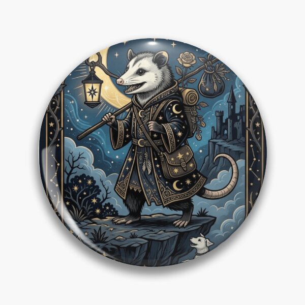 Item preview, The Tlacuache Tarot - Mystical Opossum Card designed and sold by Retro Mood Co.