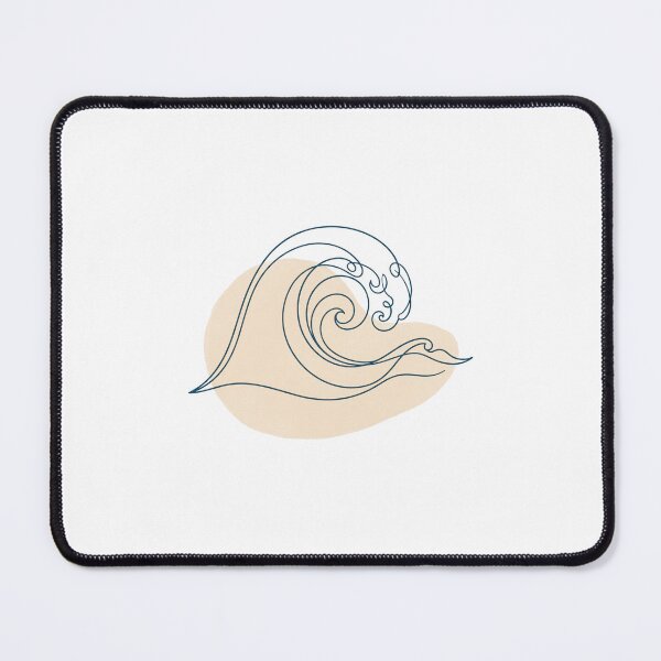 Item preview, Minimalist Fiji Wave Line Art Abstract Surf designed and sold by DuckOddity.