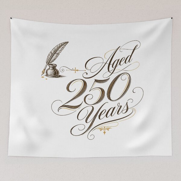 Item preview, 250th Anniversary Vintage Quill Elegant Calligraphy Script designed and sold by chattsuede.