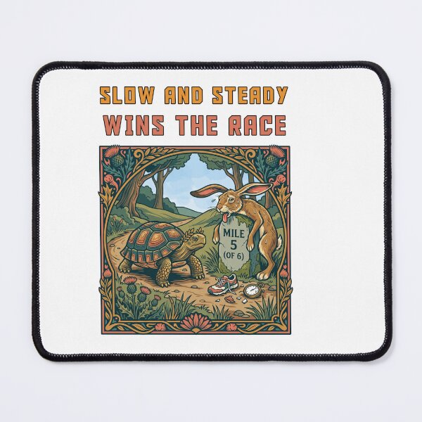 Item preview, Slow And Steady Wins The Race Hare and tortoise designed and sold by TeeARTHY.