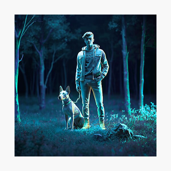 Item preview, Neon Forest Guardian Anime 3D Art with Loyal Dog designed and sold by DervoTeck2767.
